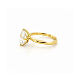 14K Gold Lab Grown Elongated Cushion Diamond Solitaire Engagement Ring