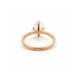 14K Gold Lab Grown Elongated Cushion Diamond Solitaire Engagement Ring