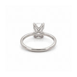 14K Gold Lab Grown Radiant Diamond Floral Solitaire Engagement Ring