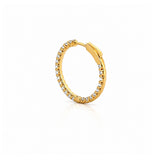 14K Gold Large Lab Grown Diamond U Prong Hoop Earrings