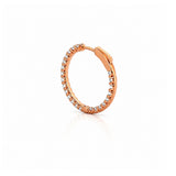 14K Gold Large Lab Grown Diamond U Prong Hoop Earrings