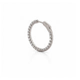 14K Gold Large Lab Grown Diamond U Prong Hoop Earrings