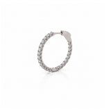 14K Gold Large Lab Grown Diamond U Prong Hoop Earrings