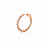 14K Gold Large Lab Grown Diamond U Prong Hoop Earrings