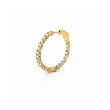 14K Gold Lab Grown Diamond U Prong Hoop Earrings