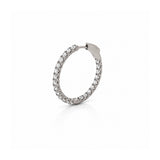 14K Gold Lab Grown Diamond U Prong Hoop Earrings