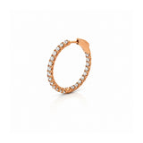 14K Gold Lab Grown Diamond U Prong Hoop Earrings