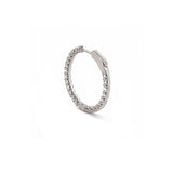 14K Gold Lab Grown Diamond U Prong Hoop Earrings