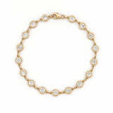 14K Gold Lab Grown Diamond Bezel Bracelet