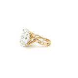 14K Gold Lab Grown Oval Diamond Weaved Engagement Ring