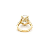 14K Gold Lab Grown Oval Diamond Weaved Engagement Ring