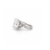 14K Gold Lab Grown Oval Diamond Weaved Engagement Ring