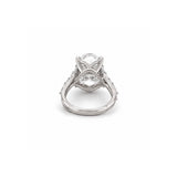 14K Gold Lab Grown Oval Diamond Weaved Engagement Ring