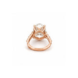 14K Gold Lab Grown Oval Diamond Weaved Engagement Ring