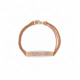 14K Gold Diamond Pavé Bar 4-Row Chain Bracelet