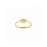 14K Gold Heart and Pear Toi Et Moi Diamond Band