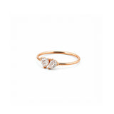 14K Gold Heart and Pear Toi Et Moi Diamond Band