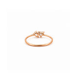 14K Gold Heart and Pear Toi Et Moi Diamond Band