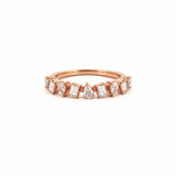 14K Gold Diamond Multi Shape Wedding Band