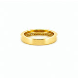 14K Gold Studded Two Row Diamond Band