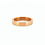 14K Gold Studded Two Row Diamond Band
