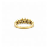 14K Gold Fluted Baguette Bezel Diamond Fashion Band