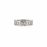 14K Gold Fluted Baguette Bezel Diamond Fashion Band