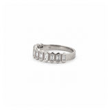 14K Gold Fluted Baguette Bezel Diamond Fashion Band