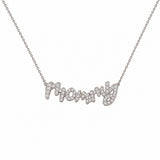 14K Gold Large Mommy Diamond Necklace