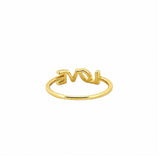 14K Gold Slanted 'LOVE' Diamond Ring