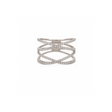 14K Gold Double X Ring