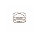 14K Gold Double X Ring