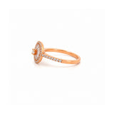 14K Gold Round Shape Diamond Cluster Ring