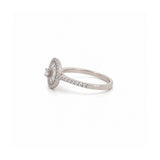 14K Gold Round Shape Diamond Cluster Ring