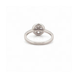 14K Gold Round Shape Diamond Cluster Ring
