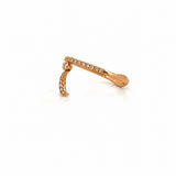 14K Gold Moon Dangle Diamond Ring
