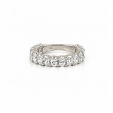 14K Gold Natural Diamond U Prong 3/4s Band