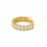 14K Gold Natural Diamond U Prong 3/4s Band