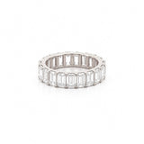 14K Gold Lab Grown 6.00 Carat Emerald Diamond Eternity Band