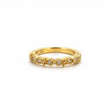 14K Gold Art Deco Paisley Diamond Ring