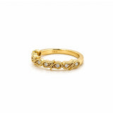 14K Gold Art Deco Paisley Diamond Ring