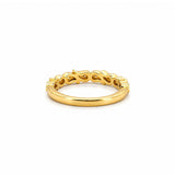 14K Gold Art Deco Paisley Diamond Ring