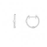 14K Gold Bezel Diamond Rope Earrings
