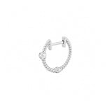 14K Gold Bezel Diamond Rope Earrings