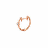 14K Gold Bezel Diamond Rope Earrings
