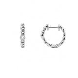 14K Gold Bezel Diamond Cuban Earrings