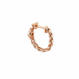 14K Gold Bezel Diamond Cuban Earrings