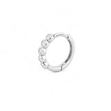 14K Gold Round Bezel Diamond Earrings