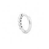 14K Gold Round Bezel Diamond Earrings
