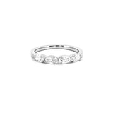 14K Gold Quarter Oval Diamond Band